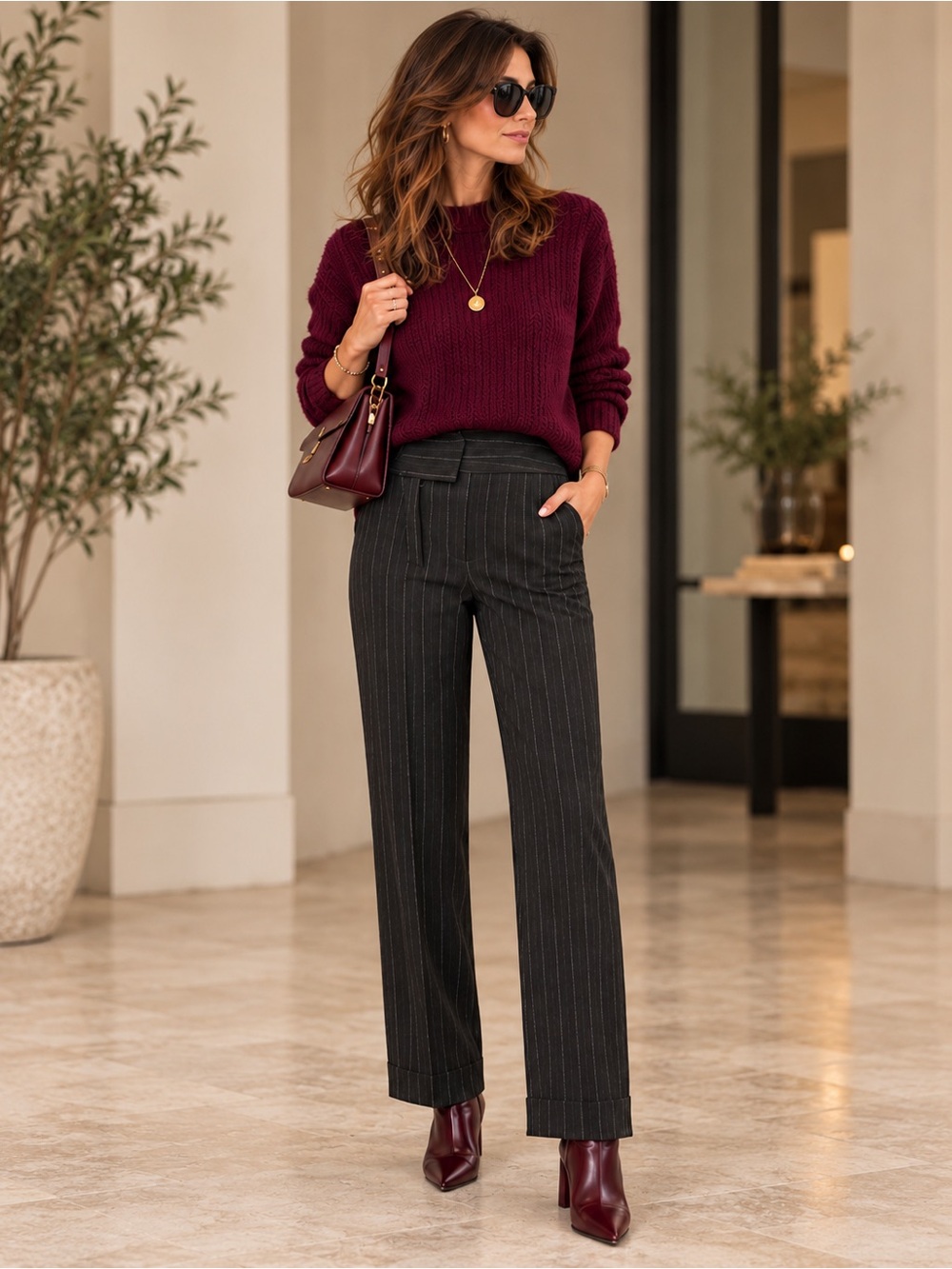 Rickis Black Pinstripe Dress Pants – Size 6